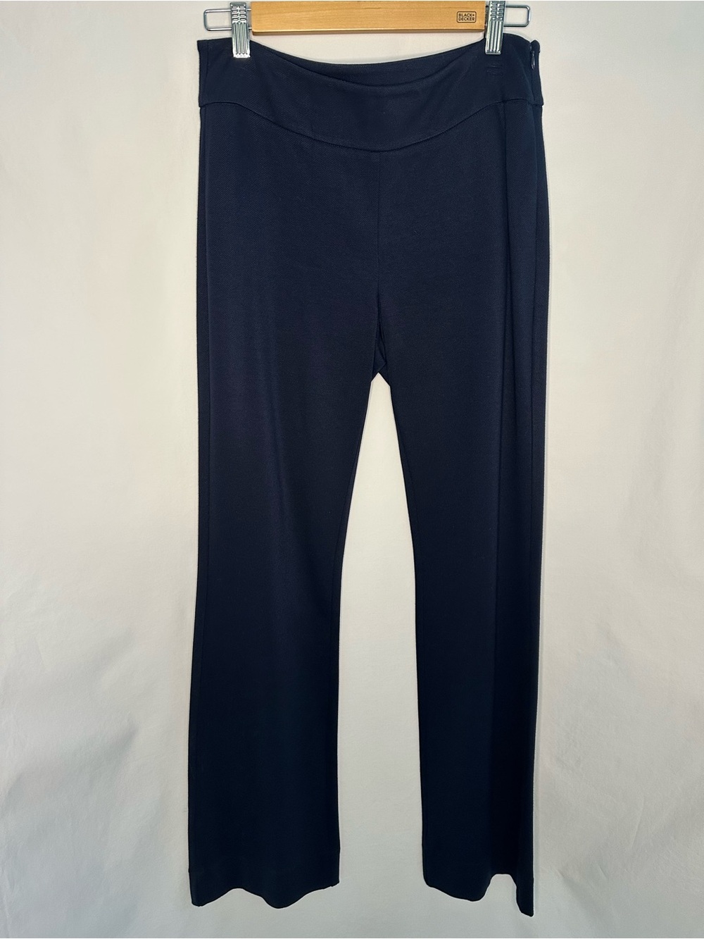 CAbi Blue Wide-Leg Ponte Trousers